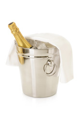 Bottle of Champagne in cooler