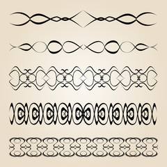 set of vector calligraphy elements