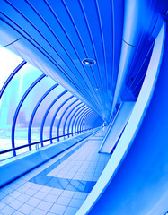 Fototapeta premium Covered bridge Moscow City