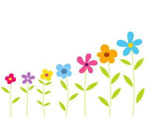 Obraz premium Flowers row