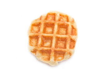 Waffle isolated on white background.