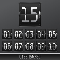 Mechanical scoreboard numbers panel background.