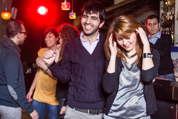 Group of Friends in a Night Club