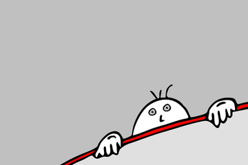 Blick über Mauer...