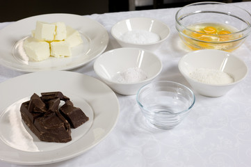 ingredienti per tortino al cioccolato