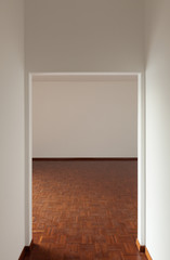 White apartment Interior, view of the hall, passage