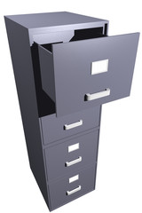 Opened file cabinet (3D)