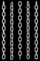 Fototapeta na wymiar Silver chain 45 degrees steps (3D)