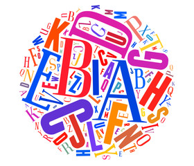 Abstract letters background