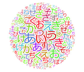 Abstract japanese letters