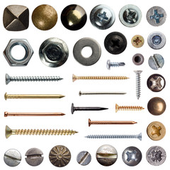 Screws isolated on white