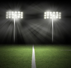 Stadium Game Night Lights on Black