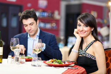 Couple having a dinner