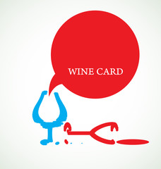 wine card concept background alcohol drink glass