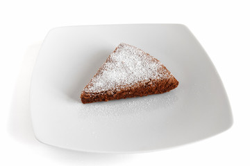 plate with chocolate cake