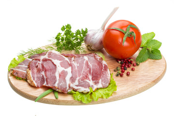 Bacon with vegetables