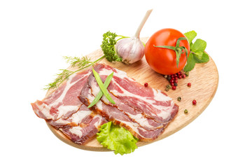 Bacon with vegetables