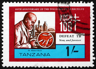 Postage stamp Tanzania 1982 Robert Koch
