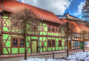 Stolberg Fachwerkstadt im Harz mit Blick zum Schloss
