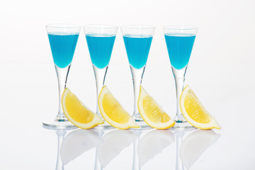 Blue cocktails