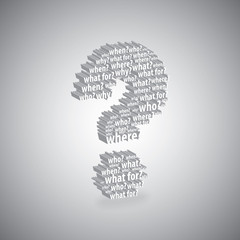 question mark words symbol