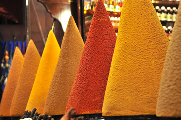 Spices at the market Marrakesh, Morocco