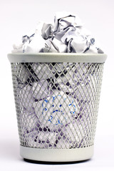 Full paper bin with bad Idea