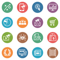 Fototapeta premium SEO & Internet Marketing Icons - Set 3 | Dot Series