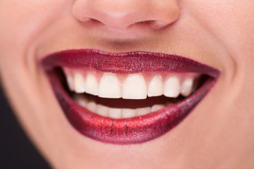 closeup of smiling lips
