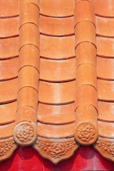 Orange Tile roof.