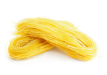 italian spaghetti isolated on white