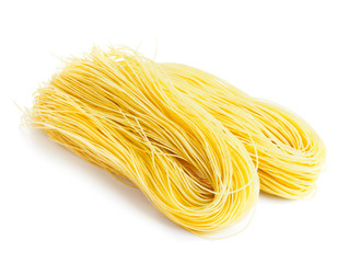 italian spaghetti isolated on white