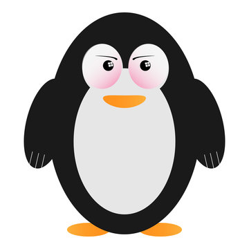 Character wütender Pinguin