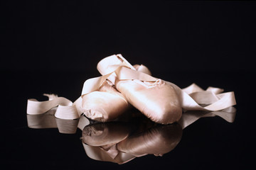 Lightpainted Pair of Ballet Pointe Shoes © Katrina Brown