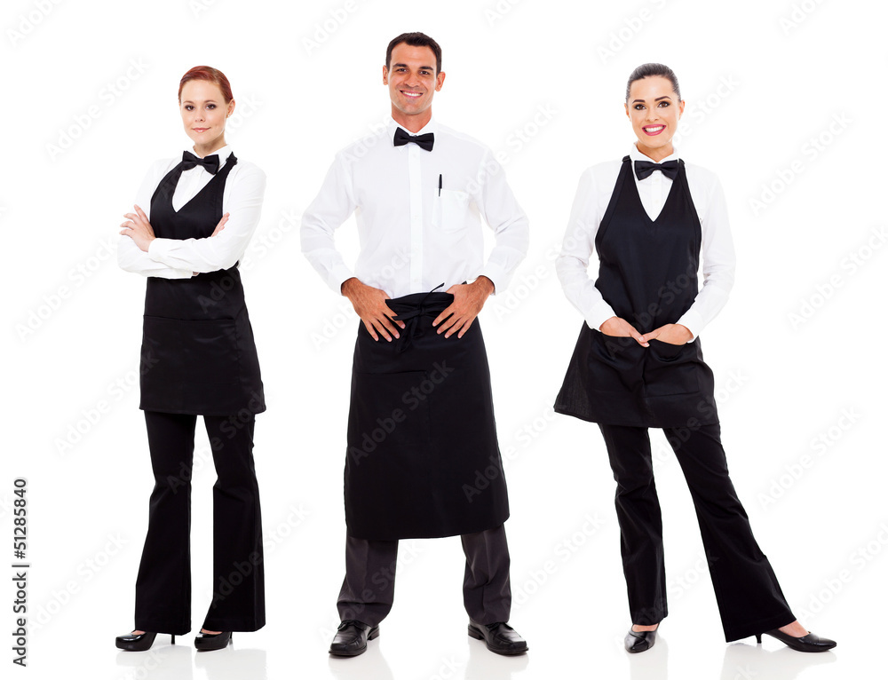 Wall mural waiter and waitress