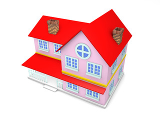 3d home isolated on white background