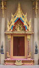 Fototapeta na wymiar The Windows of Buddha Hall