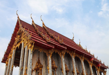 Thai Style Church in wat Siwareenoy Thailand