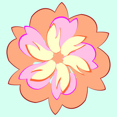 beautiful summer flower blossomed vector