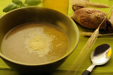 Sopa crema de pollo Cream of chicken soup 치킨 수프의 크림
