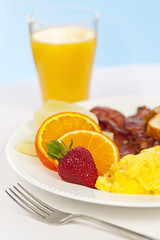 Breakfast plate with fork