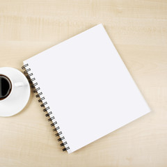 White cup and white page