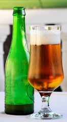 Lager glass and bottle, Andalusia © Arena Photo UK