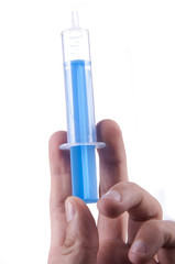 Syringe isoletd on white