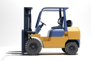 Forklift loader close-up