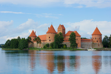 Fototapeta na wymiar Tracai castle at Lithuania