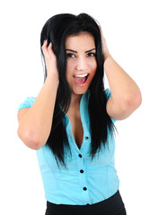 Fototapeta premium Isolated business girl