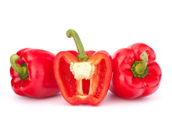 red pepper isolated on white background