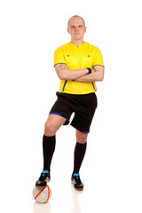 Full length portrait of a referee.