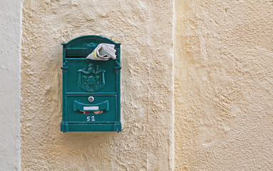 mail box and newspaper